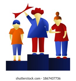 This vector is a flat design image that tells about the victories they got in the competitions they participated in. This design is usually used for race brochures