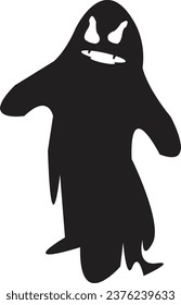 This is vector ghost for white background. It is editable.