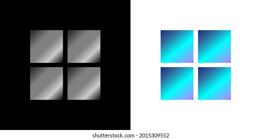 This is a vector glass window image that can be included in a house sketch project or a logo related to a building.