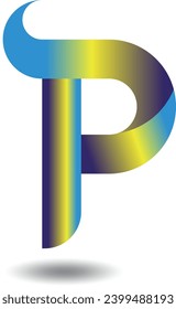 This is vector gradient P Logo
