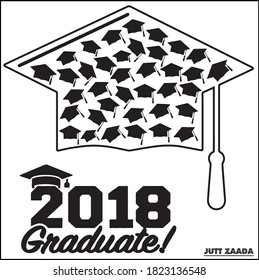 This vector is Graduation caps open all caps
