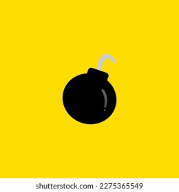 Este gráfico vectorial de una ilustración de un icono vector de bomba es adecuado para pegatinas como señal de peligro y para momentos graciosos etc