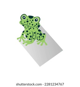This vector graphic of cute frog illustration is perfect for wallpaper background, decoration, template, cover sticker and mascot etc