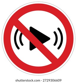 Este gráfico de Vector representa un símbolo universalmente entendido para no reproducir audio o sonido fuerte. Es perfecto para indicar áreas tranquilas o restricciones de medios.