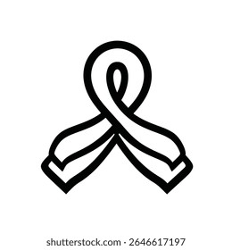Este gráfico vetorial exibe uma faixa de reconhecimento com contornos pretos em negrito em um plano de fundo branco. O design simplista da fita o torna visualmente impressionante e versátil para várias aplicações.