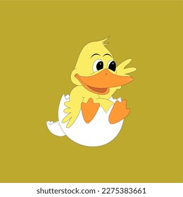 Este gráfico vectorial de una ilustración de pato vector de incubación nueva es perfecto para plantillas de iconos de avatar, fondos, fondos de pantalla y anuncios, etc