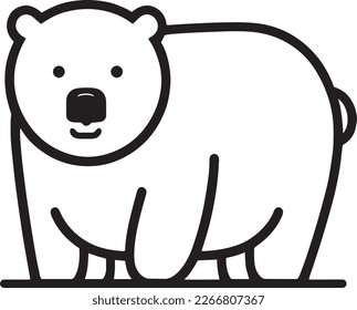 Diese Vektorgrafik eines Eisbären erfasst die ikonische Silhouette dieses prächtigen Tieres auf moderne und stilvolle Weise und eignet sich hervorragend für verschiedene Designs und Anwendungen.