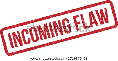 This vector graphic shows a textured rubber stamp, indicating an identified 