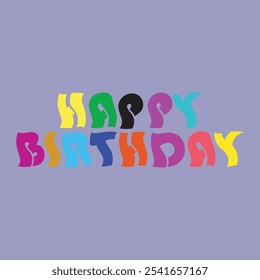 ESTE ES EL VECTOR FELIZ CUMPLEAÑOS COLORFULL 