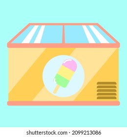 This is a vector of ice cream stick freezer.