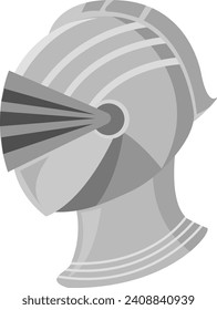 This is a vector icon artwork of the knight's iron head 