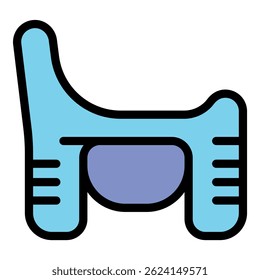 This vector icon of a baby potty chair is perfect for projects related to childcare, parenting, and baby products