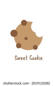 this is a vector icon depicting sweet cookie