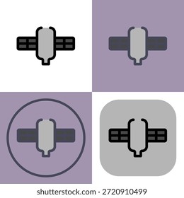 Dieses Vektorsymbol stellt einen Satelliten dar - ideal für Apps oder Websites im Zusammenhang mit GPS-Navigation, Standortverfolgung und globalen Ortungssystemen. Es ist eine einfache, aber effektive visuelle Darstellung von.