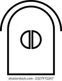 this is the vector icon of the front door of the house. You could say this is a door or house icon.