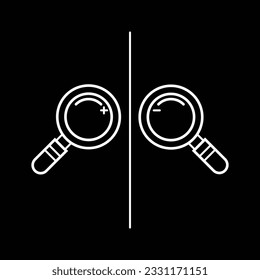Das ist die Vektorsymbol eines Lupenglases.
