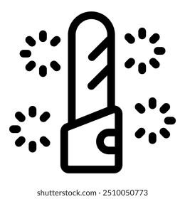 This vector icon represents the concept of ordering fresh bread online and waiting for its delivery