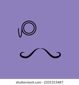 This is a vector icon of a scientist who is wealthy, therefore I made one-eyed glasses with a mustache that is identical to scientists or nobles in the past