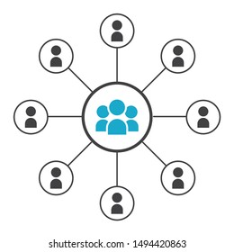 This vector illustrates the cohesiveness and advantages of building a solid team. with teamwork the work will be lighter.
