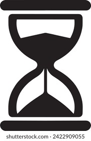 This vector illustrates an hourglass silhouette, an enduring symbol of the passage of time and the transient nature of existence.