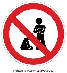 This vector illustrates a no bullying or harassment sign, suitable for promoting respectful environments in workplaces or educational institutions.