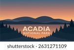 This vector illustration of Acadia National Park captures the park