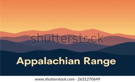This vector illustration of the Appalachian Mountains captures the breathtaking beauty of vibrant fall colors and misty mornings across the rolling mountain range