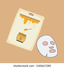 This is a vector illustration of a beauty face mask for business or educational purposes