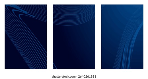 This vector illustration is a blue business card template design with a blank, abstract paper concept and a modern symbol.