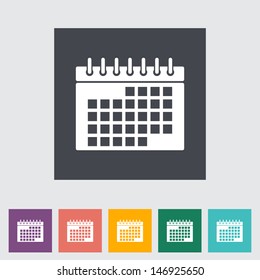 This vector illustration of a calendar flat icon.