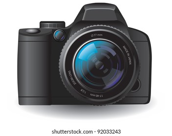 This is a vector illustration of camera