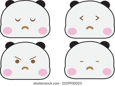 This vector illustration captures various emotions, such as happiness, surprise, and love, making it ideal for use in messaging apps, social media, and branding aimed at children and families.