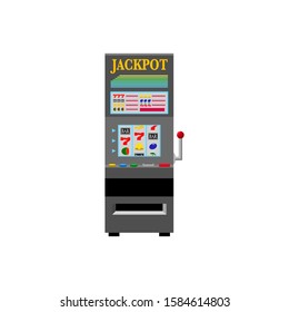 This is a vector illustration of casino black slot machine.