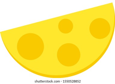 This is vector illustration. Cheese in minimal style.
