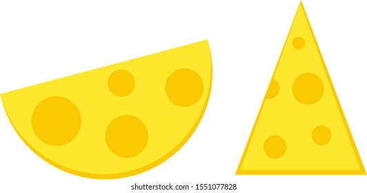 This is vector illustration. Cheese in minimal style.
