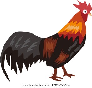 This is the vector illustration of chicken. Using solid color that use can use or modify for your own need. Just download it

