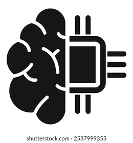 This vector illustration depicts the concept of artificial intelligence and its potential