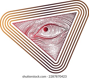 this vector illustration design,illuminate triangle dajjal eye.it's good design good for your any arts likes tattoo.