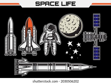This is a vector illustration of extraterrestrial life, suitable for use in your work that requires an illustration on the theme of outer space