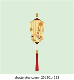 This vector illustration features a beautifully designed lantern, traditionally used in festive and cultural celebrations. Eps 10.

