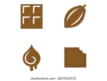 This vector illustration features a collection of brown flat icons celebrating chocolate and cacao themes. The set includes essential symbols such as a segmented chocolate bar, a whole cacao bean, a melting chocolate drop, and a bitten chocolate piece. Cleanly designed with a modern and rich aesthetic, these graphic elements are ideal for candy packaging, dessert menus, confectionery branding, and food-related design projects.

#ChocolateIcons #CacaoBean #ChocolateBar #SweetTreats #FoodIcons #VectorGraphics #ConfectioneryDesign #DessertArt #ModernIcons #VectorIllustration