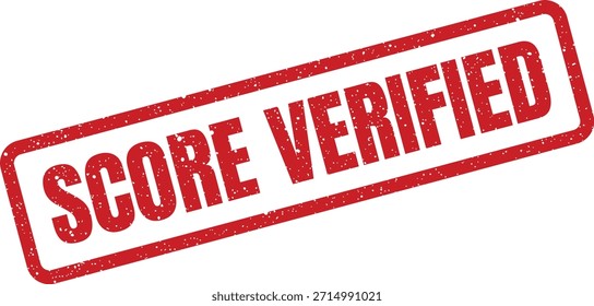 Esta Ilustración vectorial cuenta con un sello de puntuación grungy verificado, ideal para indicar Aprobación o resultados confirmados. Perfecto para documentos oficiales y gráficos de certificación.