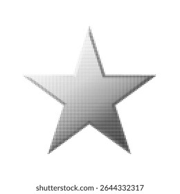This vector illustration features a halftone star pattern, blending modern design with retro flair. Perfect for digital art, graphic design, and trendsetting projects.