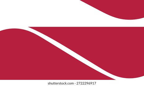 This vector illustration features a red ribbon banner design set against a festive wave pattern backdrop, perfect for a Christmas holiday card or business celebration template decoration