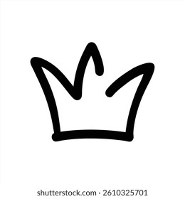 This vector illustration features a stylized crown design with bold lines and a minimalistic approach. Ideal for use in various creative projects and branding options.