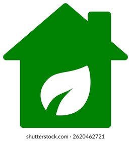 This is a vector illustration featuring elements of sustainable living and an eco-friendly home, showcasing natural foliage and clean energy concepts Ideal for environmental awareness campaigns.