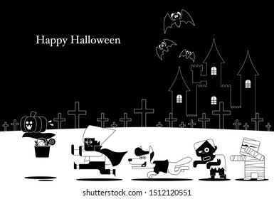 This is a vector illustration for Halloween that can be used for Halloween greeting card.