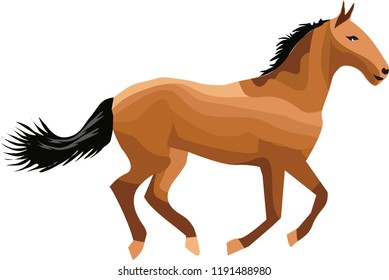 This is the vector illustration of horse. Using solid color that use can use or modify for your own need. Just download it
