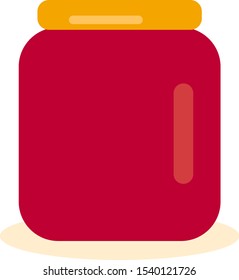 This is vector illustration of jar jam. Flat style. Could be used for flyers, postcards, banners,holidays decorations, etc.