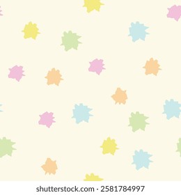 This is a vector illustration of Konpeito, a traditional Japanese sugar candy. The pattern features a pastel color scheme, often referred to as "baby colors," creating a soft and charming aesthetic.